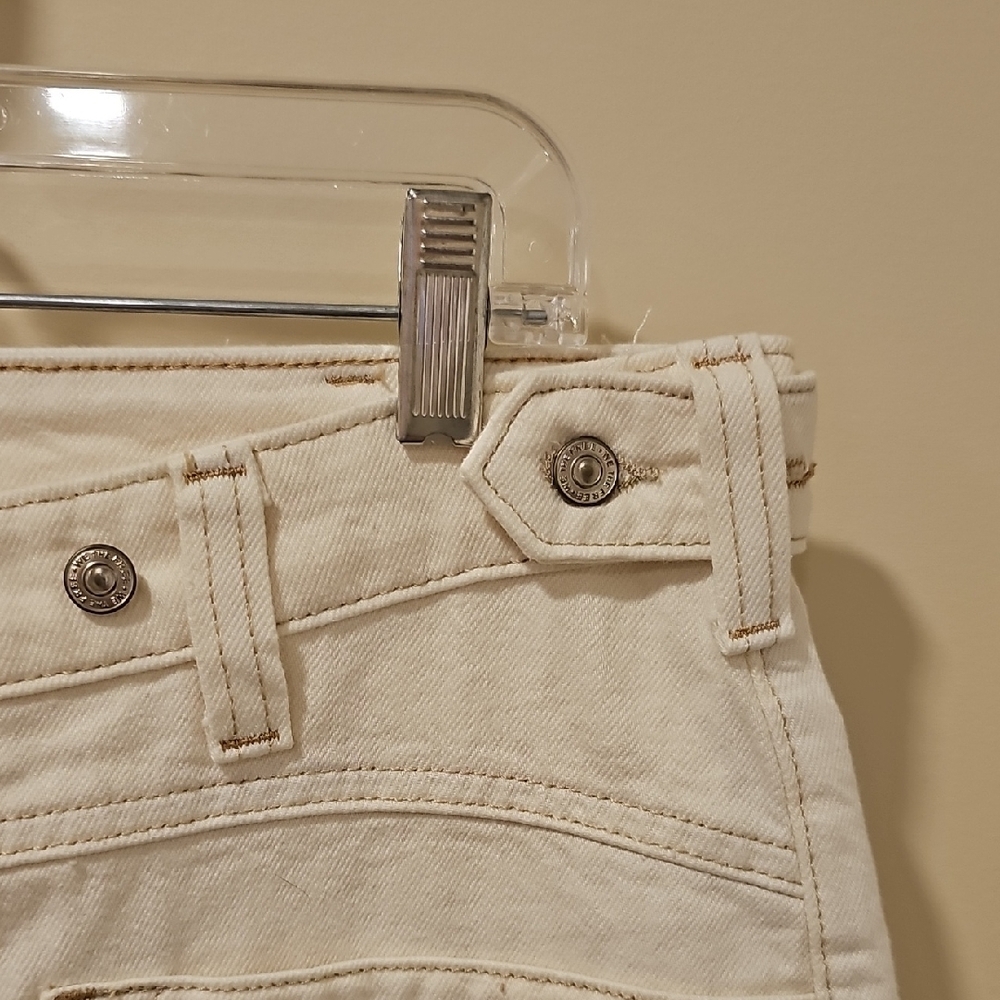 We The Free Free People Palmer Cuffed Denim Jeans; Size 29; EUC; Eggshell - Picture 9 of 10